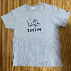 TINTIN キャラクター グレー Tシャツ M