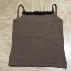 美品　新品　ニット　セーター　トップス　ラビット　ファー付き　キッズ　レディース