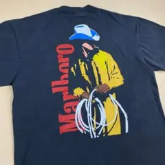 Marlboro カウボーイ Tシャツ グッドフェード シングルステッチ