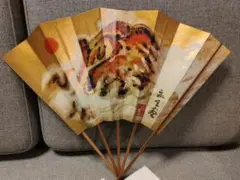 高島屋特製飾扇 小山敬三先生筆 「紅浅間」