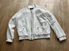 ZARA BASIC ホワイト MA-1ジャケット