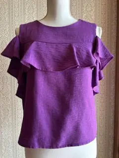 【AG by aquagirl 】ノースリーブ　シャツ　パープル　M 美品