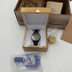 完売 NOZ ノズ ラブラドライト 42mm エボニー天然木バンド バター付 30mm】QUARTZ MODEL クオーツモデル／ラブラドライト エボニー
