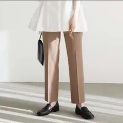 for/c フォーシー　低身長 サイズ きれいめストレッチ テーパードパンツ