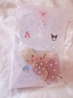 マロンクリーム　ヘアクリップ　ナギサパリ　サンリオ