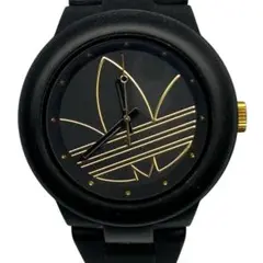 美品・電池交換済】adidas アディダス ADH-3013　ブラックｘゴールド