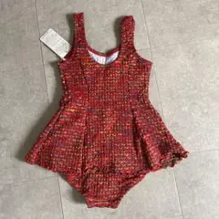 水着　美品　新品　130 女の子　凸凹生地
