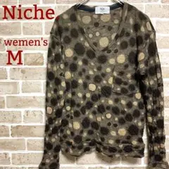 ニッチNiche 《M》レディース ニット ドット 総柄