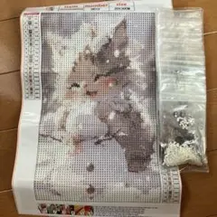 ダイヤモンドペインティングキット 猫 H012 20x30cm