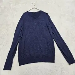 UNIQLO/ユニクロ 400621 エクストラファインメリノVネック【L】