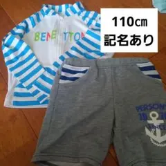 ラッシュガード 青と白のストライプ