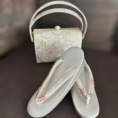 ♡桜模様／草履バッグセット♡