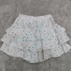 お値下　chien chien 花柄　フリルキュロット 綿100% 120cm