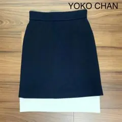 【YOKO CHANヨーコチャン】スカート ネイビー×ホワイト 38