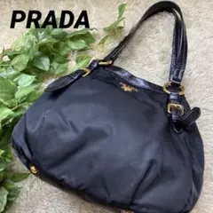 人気✨PRADA プラダ ショルダーバッグ トートバッグ ナイロン エナメル 黒