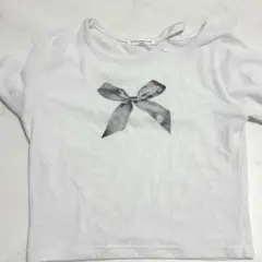 Visco リボンプリントTシャツ