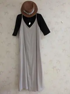しまむら　ロングキャミワンピース　 L