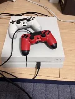 PS4本体 ホワイトとレッドコントローラー付き