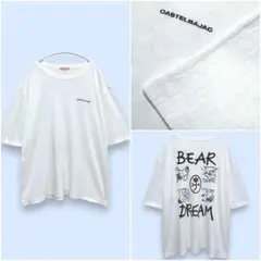 【CASTELBAJAC】袖エンボス KAMONロゴ ベアードリーム Tシャツ