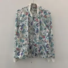 J84 IGNIO フローラルプリント ジップアップジャケット O