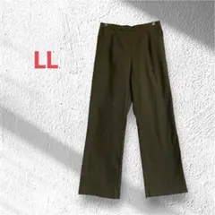 カジュアルパンツ LL XL カーキ 麻混 大きいサイズ 日本製 シンプル