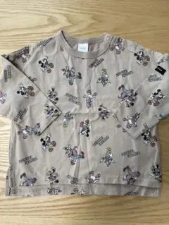 futafuta ミッキー 長袖Tシャツ 90cm ミッキーフレンズ　ブラウン