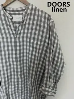 URBAN RESEARCH DOORS 8分袖リネン混コットンシャツL【美品】