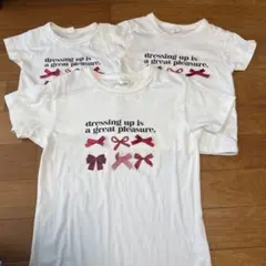 ミコリッド anna アンナ　コラボ　リボンTシャツ100130170親子オソロ