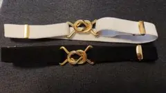 【美品】Chacott ファッションベルト 2本組