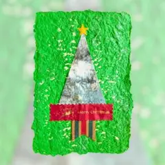 原画 X'mas クリスマスツリー コラージュ ミクストメディア 一点もの レア