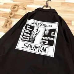 美品【サロモン】SALOMON コーチジャケット スノーボード L 黒×白