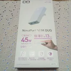 新品未使用★Nova Port SLIM DUO 45W USB-C充電器　白