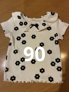 BellWink 花柄フリル半袖シャツ 90