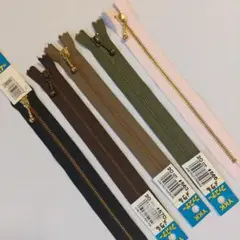 YKK飾り付きファスナー5本20cm