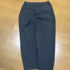 ユニクロユー ダークグレー タックワイドパンツ Lサイズ