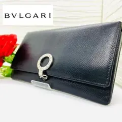 BVLGARI ブルガリ 長財布 二つ折り ロゴ ホワイト ロゴマニア ブラック