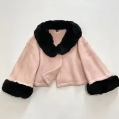 TO BE CHIC トゥービーシック ショートコート ラビットファー サイズ2