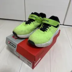 LOTTO スニーカー 727 グリーン/ブラック 22.0cm
