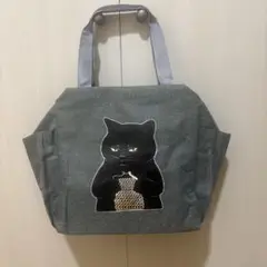 新品　猫　保冷バッグ　便利　エコバッグ　グレー