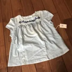 forever21 GIRLS 花刺繍入りダンガリートップス 140