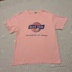 ブルーシール　沖縄　オリオンビール　Tシャツ　サーモンピンク　Lサイズ