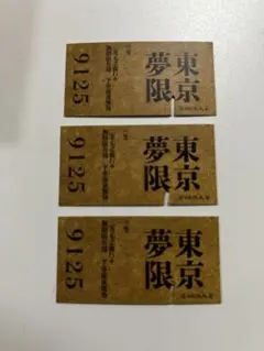無限列車　切符　 3枚セット