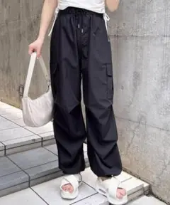 新品未使用 INGNI イング イージーカーゴパンツ ブラック フリーサイズ