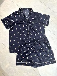 GU アイスクリーム柄サテンパジャマセット XL