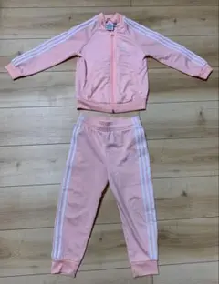 adidas ピンク ジャージ上下　100cm