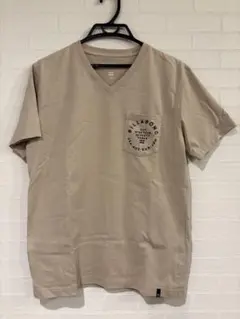 BILLABONG ベージュ Vネック Tシャツ M