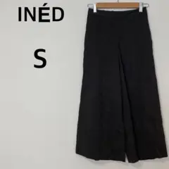 イネド INÉD ワイドパンツ 【S】リネンパンツ ウエストゴム リネン混