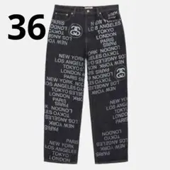 パンツ BIG OL' JEAN CITY LINK DENIM 30 ☆人気☆【Stussy】☆Big OL'Jean City Link Denim☆Black