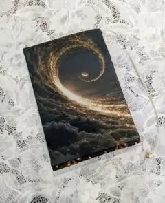 ハンドメイド　文庫本　ブックカバー　文庫本カバー　幻想的な宇宙　月
