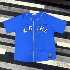 X-GIRL 半袖ベースボールシャツ 140サイズ 青